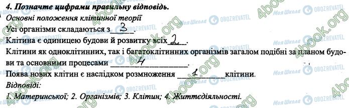 ГДЗ Биология 6 класс страница 5.4